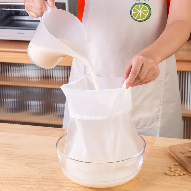 Reusable Nut Milk Bag Fine Mesh Strainer for Juice and Yogurt Filter