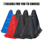 Car Gear Shift Knob Cover Universal Shifter Boot Dust Cover PU Leather Waterproof Decorate Fit for Most Manual/Auto Car Truck