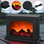 HOMEFISH LED Fireplace Flame Table Lamp, Charcoal Style Warm Ambient Light for Christmas Party Home Decor
