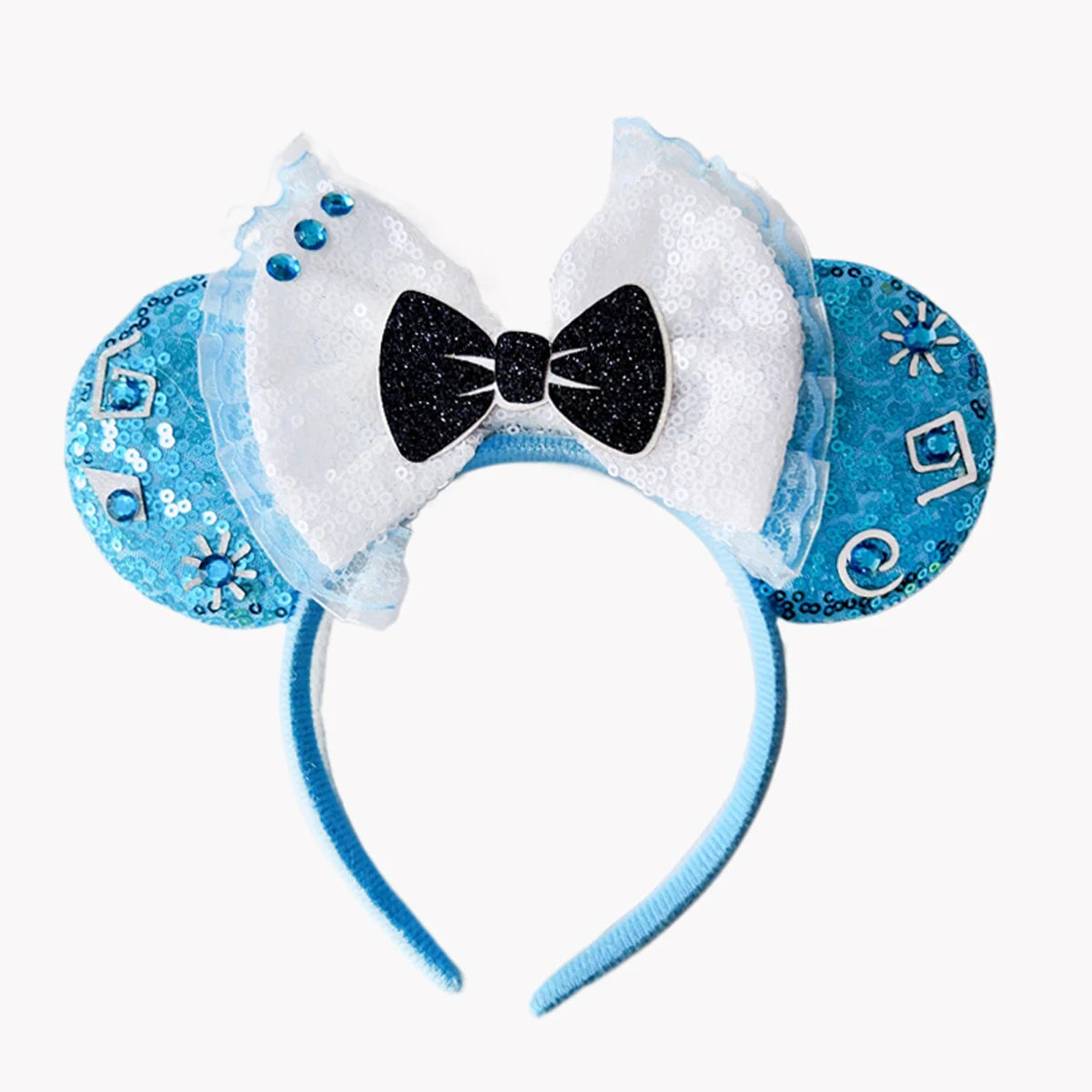 Mouse Ears Sequin Bow Cosplay Headband for Women & Adults