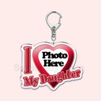 Custom Text I Love My Boyfriend Girlfriend Keychains Key Chain Photo Wife Hot Mom Dad King Queen Idol Baby Family Keychains Gift