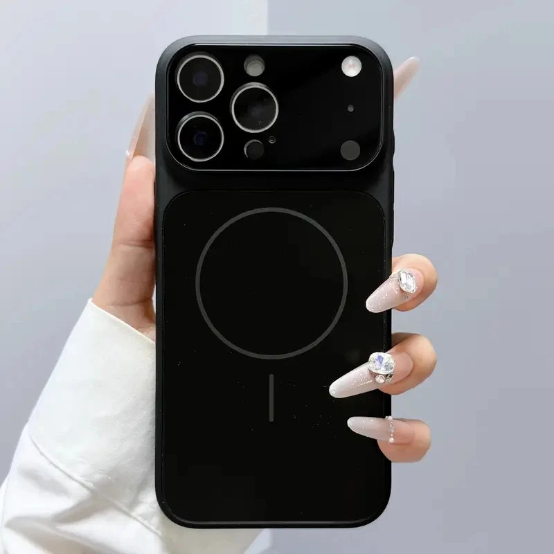 Original Nano Frosted Glass For Magsafe Wireless Charging Phone Case For iPhone 18 17 16 15 14 13 12 11ProMax Air Magnetic Cover