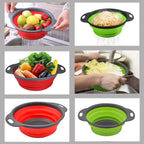 Foldable Silicone Vegetable Washing Basket – Fruit Cleaner & Food Drain Strainer