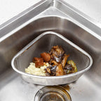 Stainless Steel Triangle Sink Drain Basket – Food Filter Organizer Rack