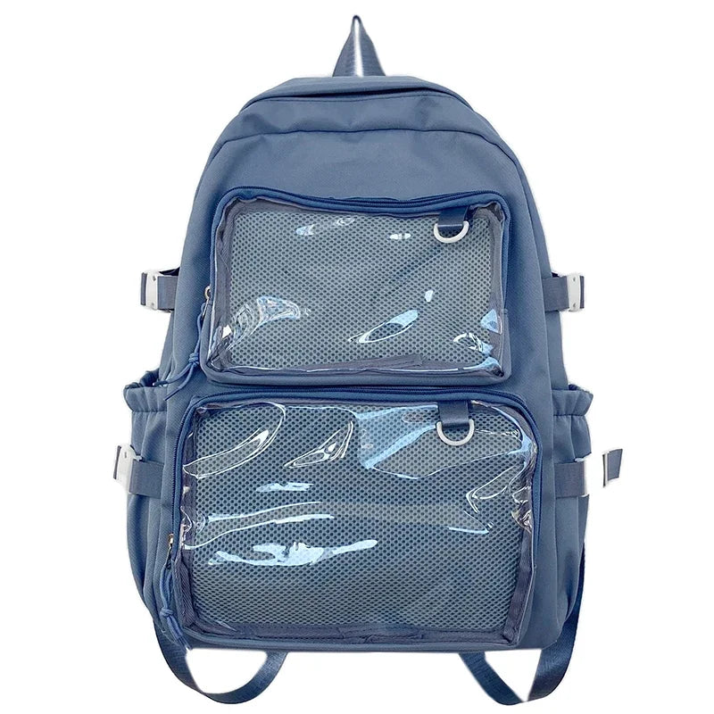 Japanese Style Transparent Ita Bag for Girls Comic Cons Large Capacity Women Backpack Fashion School Bags for College Student JK