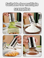Stainless Steel Powder Shaker with Lid – Fine Mesh Cocoa & Coffee Duster