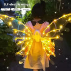 Electric Fairy Wings With Music Lights Children Toy Elf Wings Dress Up Role-playing  Glowing Shiny Toys Gift For Kid