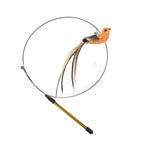 Peacock Bird Cat Teaser Wand for Interactive Hunting and Play