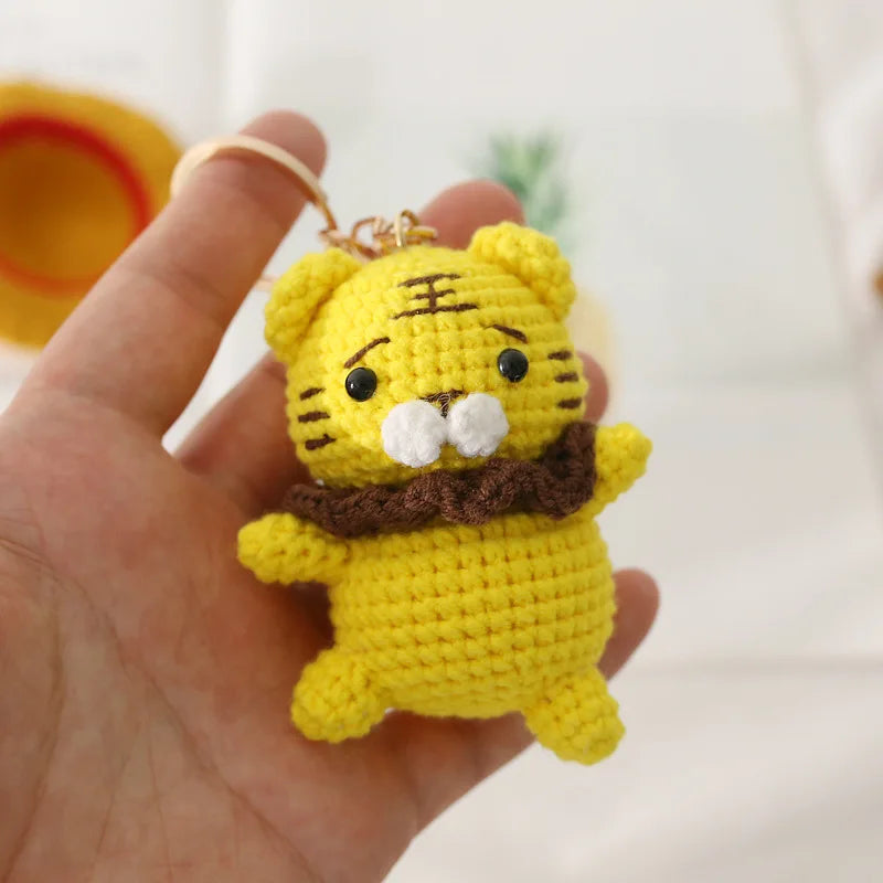 Cute Puppy Crochet Keychain Handmade Dog Bag Charm