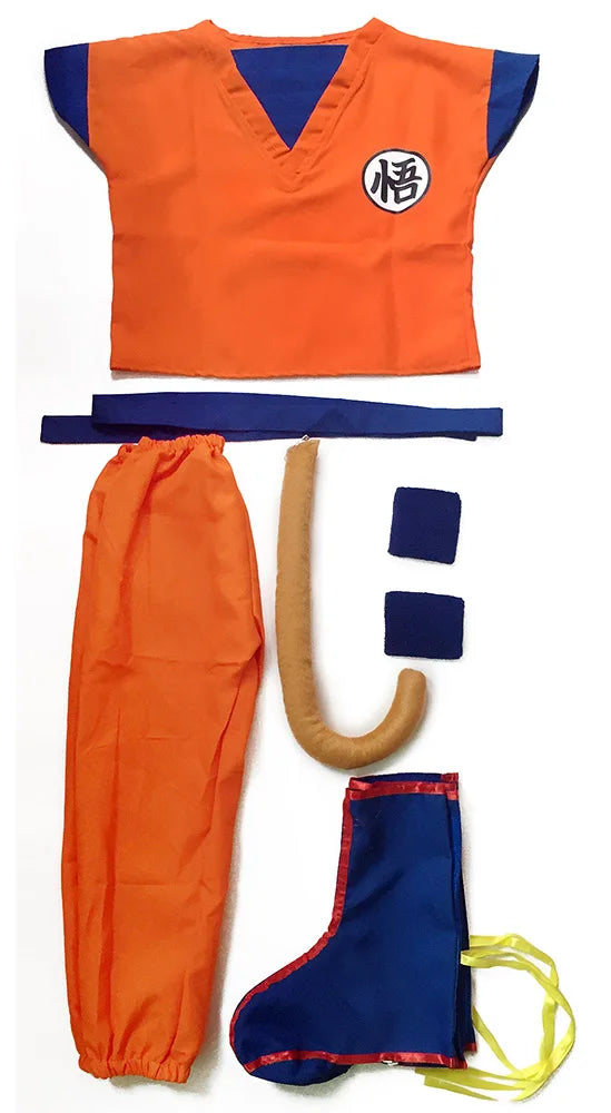 Halloween Costumes  Adult  Z Clothes Party Suit Goku Cosplay Costumes Top/Pant/Belt/Tail/wrister/Wig