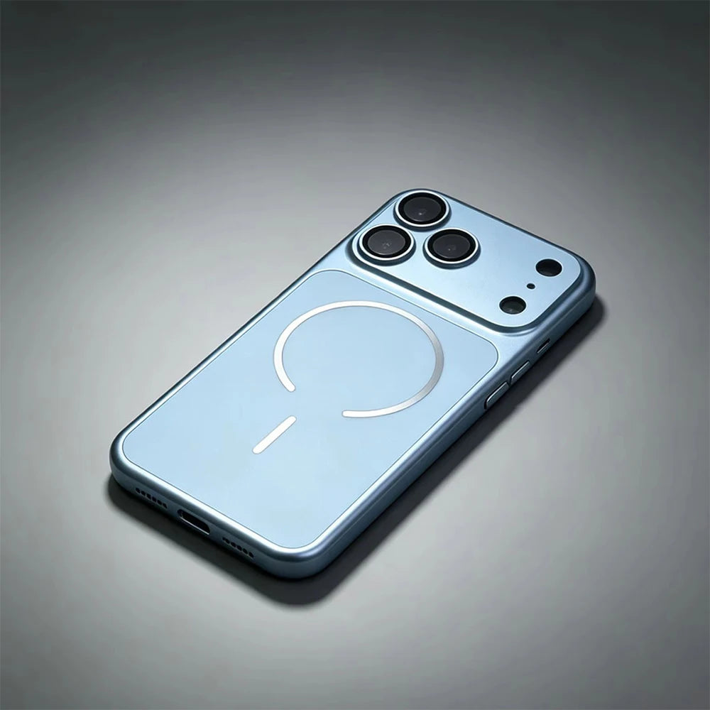 Original Glass Nano Matte For Magsafe Wireless Charging Armor Case For iPhone 18 17 16 15 14 13 12 11 Pro Max Air Magnetic Cover