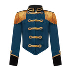 Girls Boys Halloween Nutcrackers Costume Set Drum Trumpet Team Tassel Jacket Coat Hat for Drummer Performance Circus Ringmaster