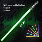 Children Colorful Glowing Sword Toys Laser Sword Lightsaber Red and Blue Double Saber Telescopic Music Cosplay Cool Flashing Toy