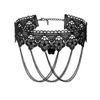 Neo-Gothic Punk Black Sexy Lace Chokers Necklace For Women Fashion Retro Clavicle Chain Halloween Collar Choker Steampunk Gifts