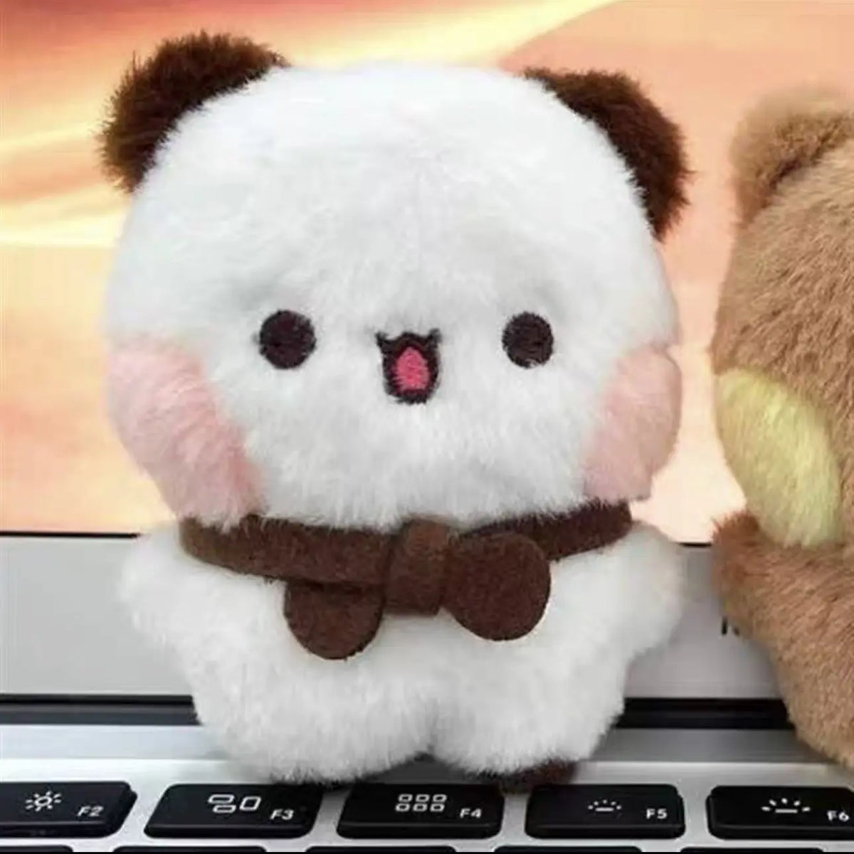 Bubu & Yier Panda Plush Keychain Cute Couple Bag Charm
