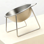 304 Stainless Steel Elevated Pet Bowl: Angled Tilted Feeder with Neck Support, Heat-Resistant & Easy-Clean for Crate or Home Use