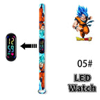 Bandai Dragon Ball Z Fashion Cartoon Action Printing Anime LED Type Watches Kids Watch Birthday Gifts Toys