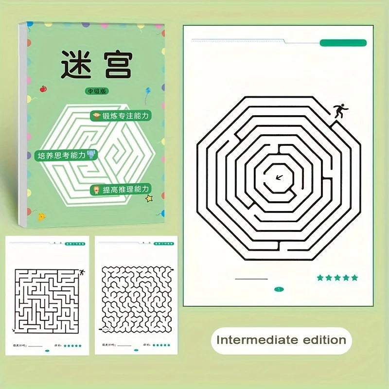 Kids Maze Game Book – 32 Page Brain Training & Puzzle Activity