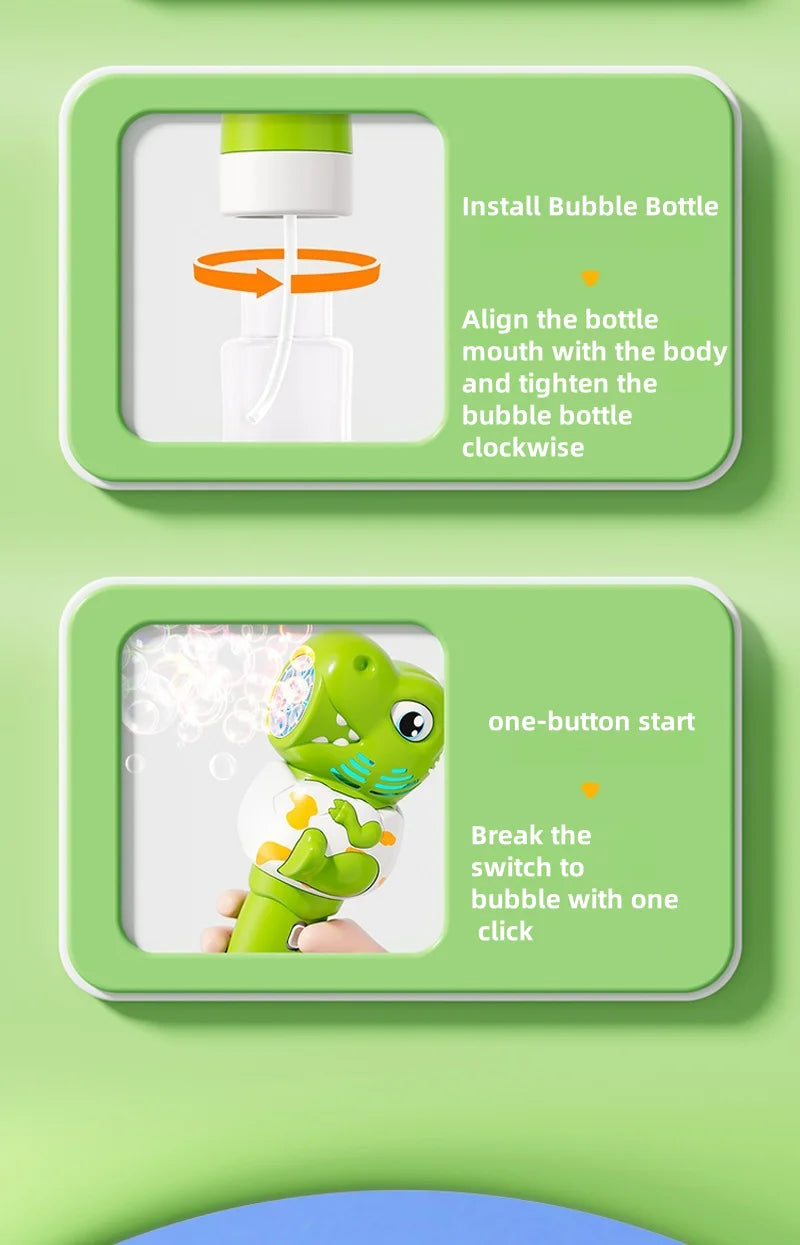 Cartoon Dinosaur & Giraffe Automatic Bubble Blowing Machine