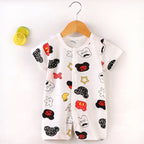 Newborn Baby Clothing Boy Girl Baby Clothes Items Cotton Bodysuit Summer Short Sleeve Romper Infant Toddler Sleepwear