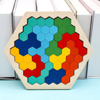Wooden Tangram Russian Blocks Puzzle for STEM Learning and Creative Play