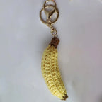 Cute Fruit Crochet Keychain Strawberry Cherry Bag Charm