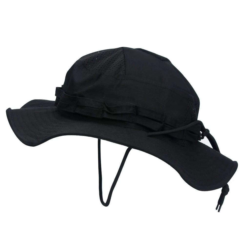 1pc/3pcs Camo Boonie Hat Sunscreen Breathable Bucket Hat Men's Outdoor Hiking Hunting Fishing Windproof Fisherman's Hat