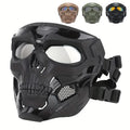Windproof Full Face Skull Mask – Colored Goggles , Skeleton Design, Perfect for Halloween , Day of the Dead , Cosplay