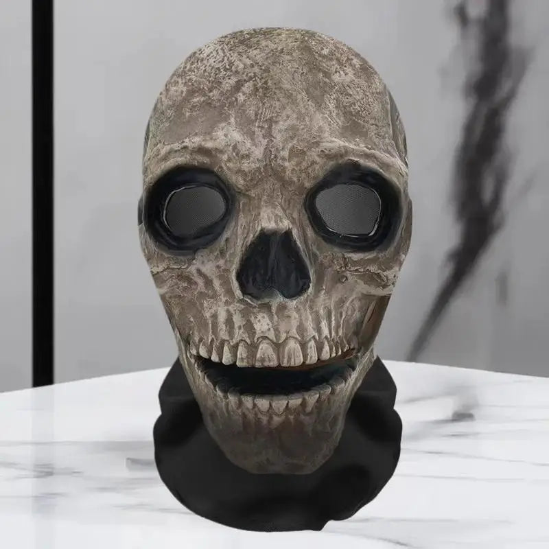 Halloween Ghost 3D Printed Mask, Stretchy Mesh Full Head Accessory, Fun Horror Cosplay Party Halloween