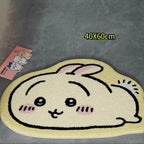 Cartoon Rug Kawaii Anime Hachiware Usagi Plush Floor Mat Bathroom Non-Slip Carpet Car Cushion Soft Living Room Cute Decor Gift