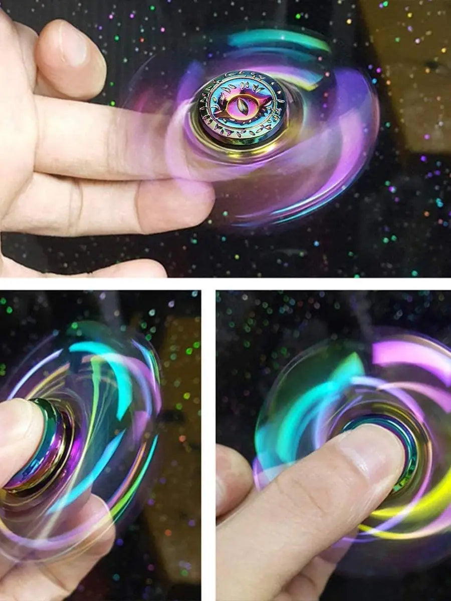 Dragon Wings Eye Metal Tri Fidget Spinner Focus & Stress Relief Toy