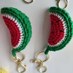Cute Fruit Crochet Keychain Strawberry Cherry Bag Charm