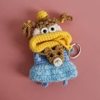 Funny Crochet Sausage Mouth Keychain Key Holder Pouch