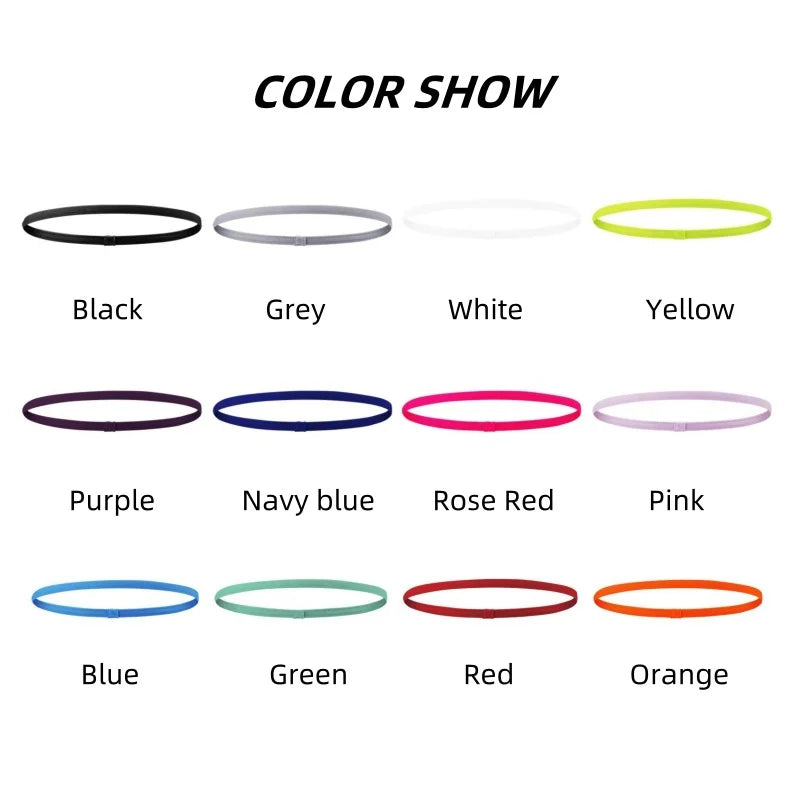4PCS Thin Elastic Non-Slip Sports Headbands for Men & Women