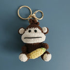 Funny Sheep Crochet Keychain Cute Animal Bag Charm