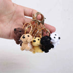 Mini Animal Crochet Keychain Cute Knitted Doll Keyring