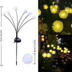 Solar Powered Plush Ball Lights for Outdoor Courtyard Atmosphere Decoration, Lawn Decoration, Dandelion Ground Mounted Lights