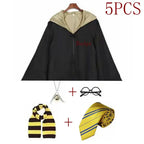 Potter Costume Robe Tie Cloak Scarf Wand Glasses Hermione Dress Flying Thief Accessories Sweater Halloween Cosplay Costume Gifts