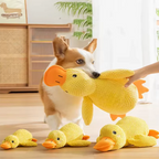 Cute Plush Duck Dog Toy Soft Comfort Cuddle Interactive Pet Toy