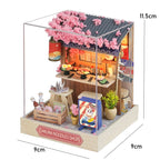 Kitten Mini Doll House 3D Wooden Puzzle DIY Miniature Building Kit