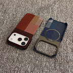Carbon Fiber Texture Leather for MagSafe Wireless Charging Phone Case for iPhone 18 17 16 15 14 13 12 Pro Max Protective Cover