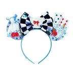 Mouse Ears Sequin Bow Cosplay Headband for Women & Adults
