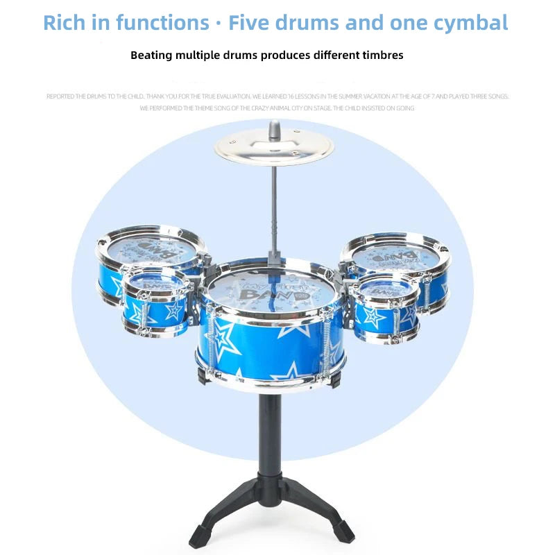 Kids Jazz Drum Set Musical Instrument Toy for Beginners