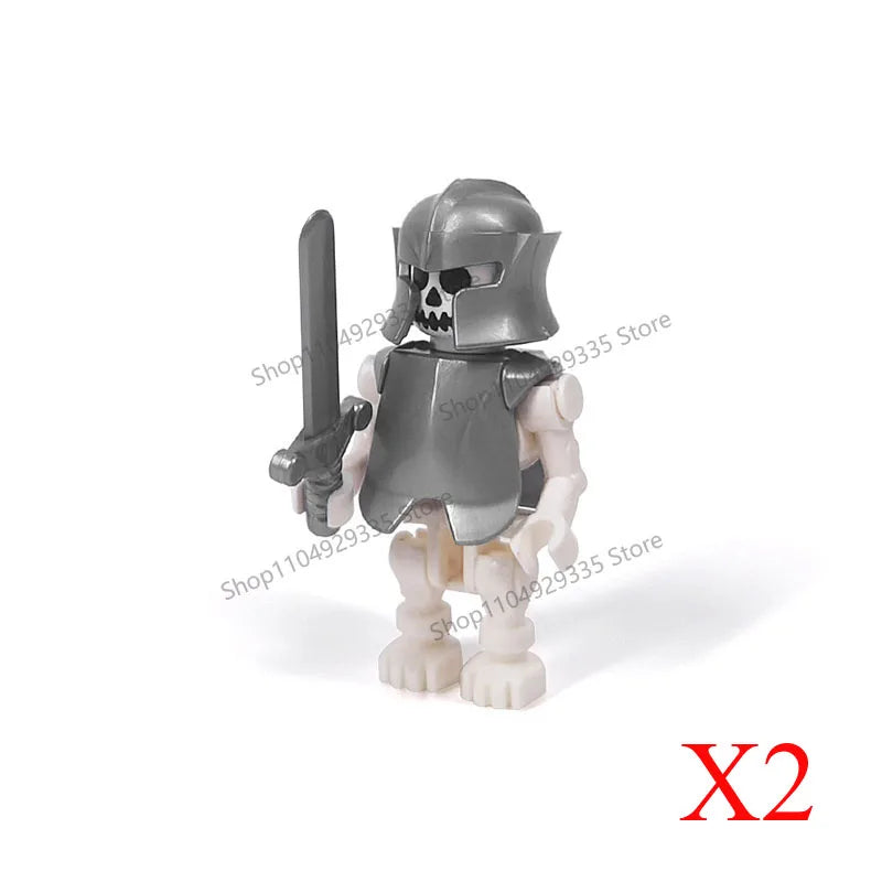Halloween Scene Building Blocks Skeletons Ghosts Army King Assembled Charactesrs Figures DIY Accessories Bricks Toys Kids Gifts
