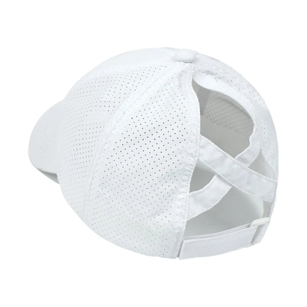 Women's Quick Dry Mesh Ponytail Baseball Cap for Outdoor Style