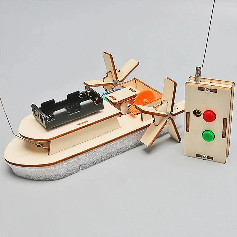 DIY STEM Science 3D Wooden Car & Boat Assembly Kit for Kids