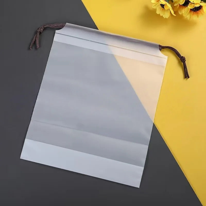 Transparent Waterproof Drawstring Shoe Storage Bags (5–10 Pack)