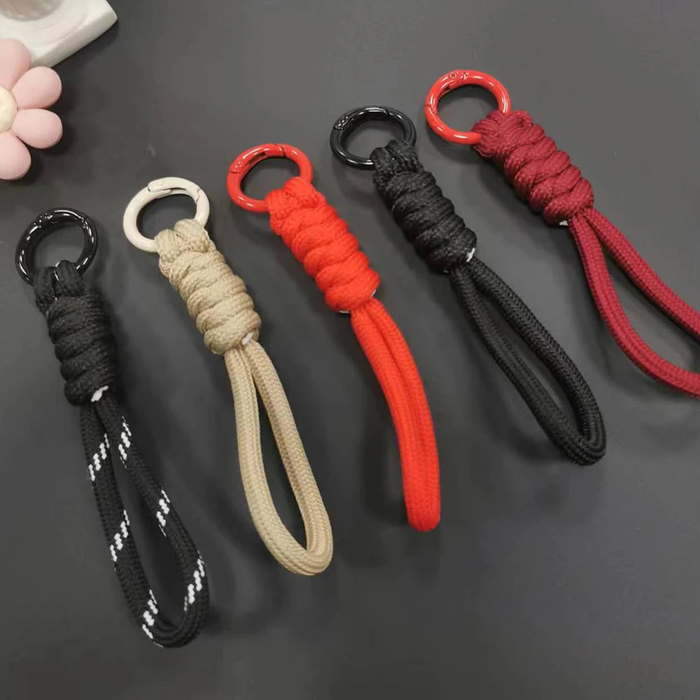 Paracord Braided Keychain Wrist Lanyard for Outdoor Everyday Carry