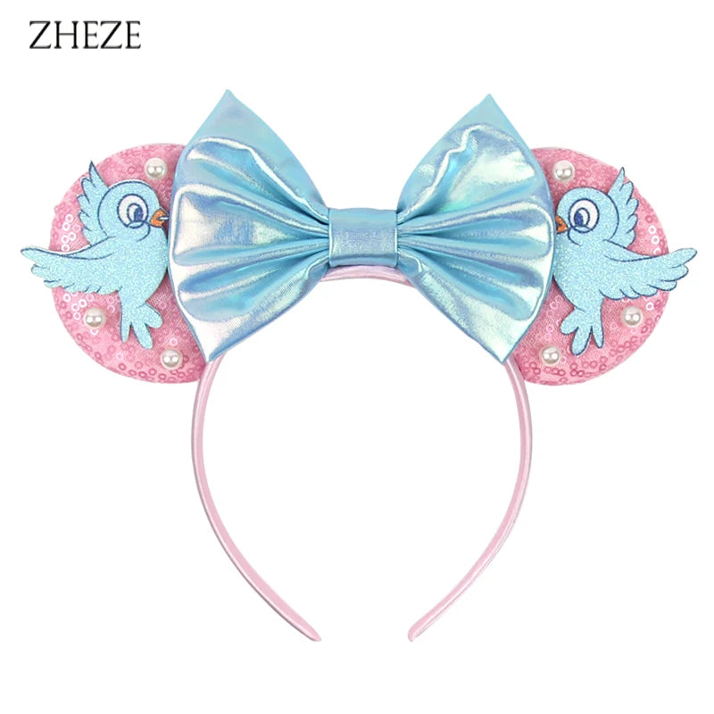 Sequin Mouse Ears Bow Headband for Women & Girls