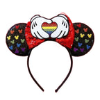 Mouse Ears Sequin Bow Cosplay Headband for Women & Adults